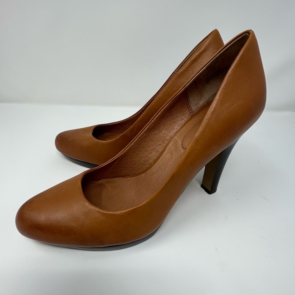 HALOGEN by Nordstrom Brown Leather High Heel Pump - Women’s Size 7
